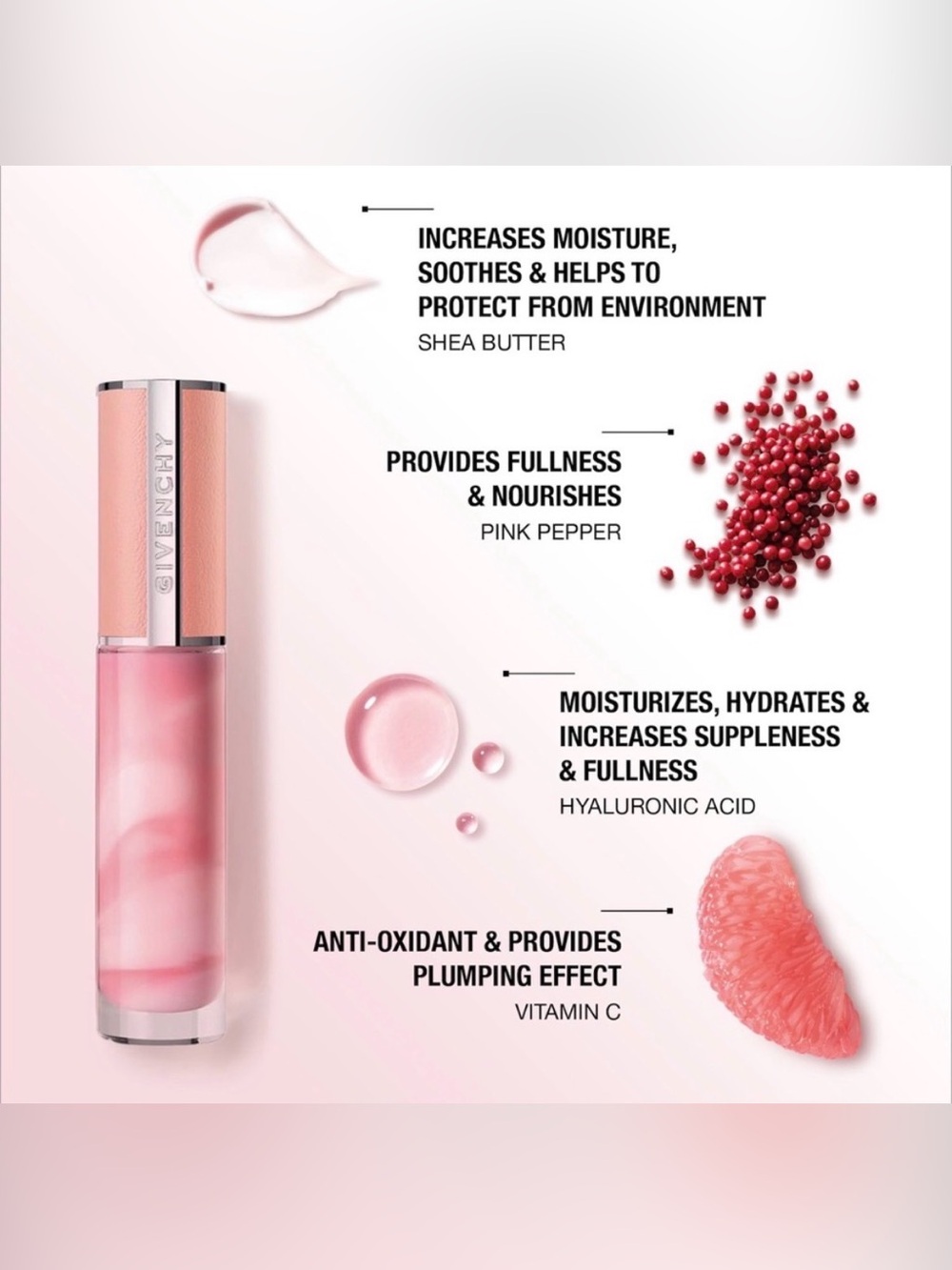 NIB Givenchy Rose Perfecto Liquid Lip Balm Duo - LE Set - Picture 2 of 5